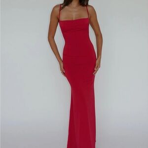 Cherie Attire: Monica Maxi Dress - Red